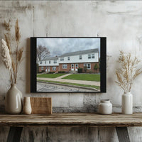 Suburban Townhouse Canvas Wall Art | Architectural Photography Print | Premium Gallery Wrapped Canvas | Home and Office Decor Gift
