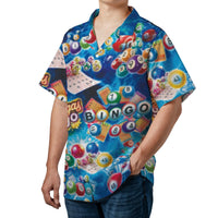 Las Vegas Bingo Hawaiian Shirt | Casino Night Graphic Print | Lightweight Woven Polyester | Fun Birthday Gift For Bingo Players And Gamblers