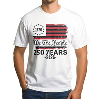 We The People 250th Anniversary T-Shirt | Vintage USA Flag Graphic | 100% Cotton Premium Tee | Limited Edition 2026 Patriotic Gift