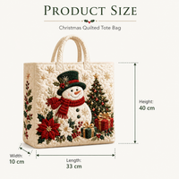 Christmas Quilted Tote Bag