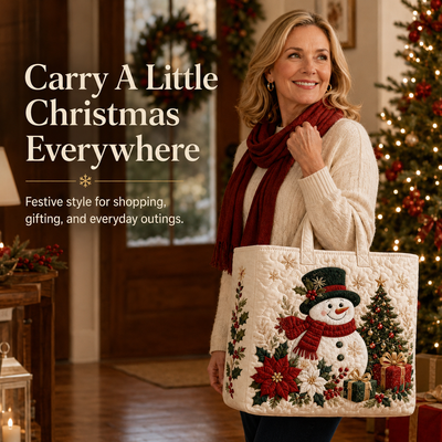 Christmas Quilted Tote Bag