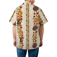 Thanksgiving Hawaiian Shirt | Turkey Pumpkin Pie Festive Print | Premium Lightweight Polyester | Funny Holiday Gift For Men And Women