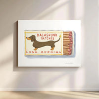 Dachshund Wall Art | Whimsical Dog Illustration Canvas | Premium Gallery Wrap Decor | Gift For Dachshund Lovers