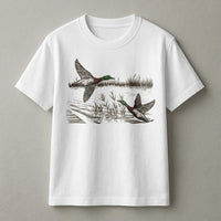 Mallard Duck T-Shirt | Vintage Wildlife Pond Illustration | Premium 100% Cotton | Hunting Gift For Outdoorsman And Nature Lovers