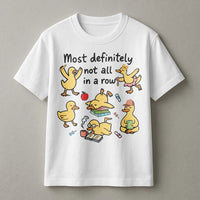 Most Definitely Not All In A Row T-Shirt | Funny Teacher Graphic Tee | Premium 100% Cotton | Whimsical Gift For Educators And Teachers