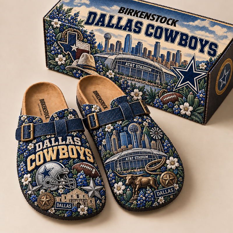 Dallas Gameday Bloom Clogs
