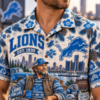 Detroit For Life Hawaiian Shirt