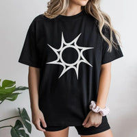Geometric Sun Symbol T-Shirt | Minimalist Star Graphic | Premium Cotton Tee | Unisex Y2K Emo Aesthetic Gift for Gamers
