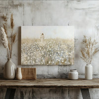 Jesus The Good Shepherd Canvas | Floral Field Wall Art | Premium Gallery Wrap Print | Religious Home Decor Gift