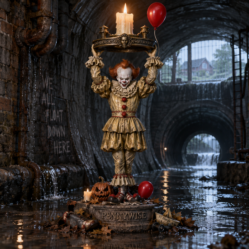 Sewer Clown Candle Holder