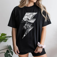 Desert Lightning T-Shirt | Western Cactus Graphic Print | 100% Soft Cotton Tee | Boho Rodeo Style Gift for Her