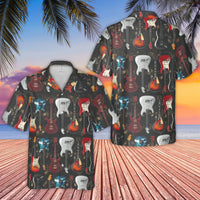 Electric Guitar Hawaiian Shirt | Music Lover All-Over Print | Lightweight Breathable Polyester | Premium Musician Gift for Men