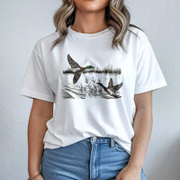 Mallard Duck T-Shirt | Vintage Wildlife Pond Illustration | Premium 100% Cotton | Hunting Gift For Outdoorsman And Nature Lovers