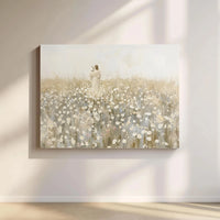 Jesus The Good Shepherd Canvas | Floral Field Wall Art | Premium Gallery Wrap Print | Religious Home Decor Gift