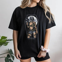 Tactical Girl T-Shirt | Armed Warrior Helmet Graphic | 100% Cotton Premium Tee | Edgy Military Inspired Gift For Her