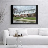 Suburban Townhouse Canvas Wall Art | Architectural Photography Print | Premium Gallery Wrapped Canvas | Home and Office Decor Gift