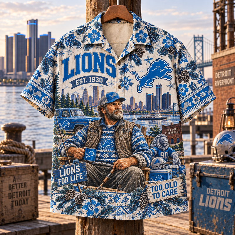 Detroit For Life Hawaiian Shirt