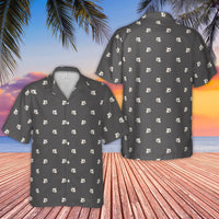 Cat Skull Hawaiian Shirt | Gothic All-Over Print Button Up | Breathable Polyester Aloha Top | Edgy Summer Gift for Alternative Fashion Lovers