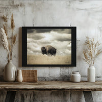 American Bison Canvas Wall Art | Rustic Wildlife Photography Print | Premium Gallery-Wrapped 1.25 Inch Frame | Western Home Decor Gift