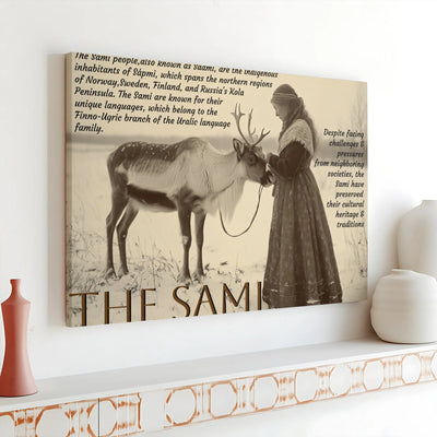Sami People Canvas Print | Indigenous Culture Documentary Art | Premium Gallery Wrap Wall Decor | Educational Historical Gift for History Lovers