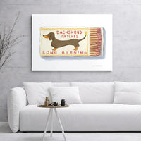 Dachshund Wall Art | Whimsical Dog Illustration Canvas | Premium Gallery Wrap Decor | Gift For Dachshund Lovers