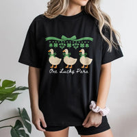 One Lucky Para T-Shirt | Cute Goose St Patrick's Day Design | Premium Soft Cotton | Teacher Appreciation Gift for Paraprofessionals
