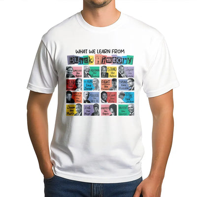 Black History Month T-Shirt | Inspirational African American Icons Graphic | Premium Cotton Unisex Tee | Gift for Teachers and History Students