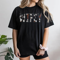 Wifey Cow Print T-Shirt | Western Aesthetic Graphic Tee | 100% Cotton Premium Quality | Cute Bridal Shower Gift for Her