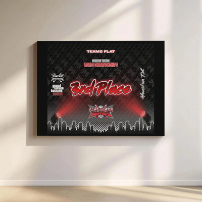 Tinter Battles Canvas | 3rd Place Window Tinting Championship Award | 1.25-Inch Premium Gallery Wrap | Commemorative Office Decor for Professionals