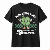 St Patrick's Day T-Shirt | Retro Lucky Clover Graphic Tee | 100% Cotton Premium Unisex Shirt | Funny Irish Gift for Men and Women